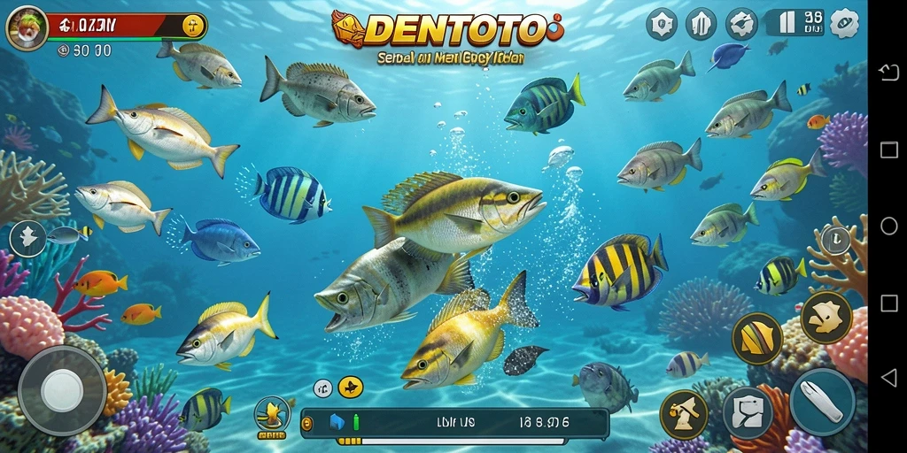 Gameplay seru DENTOTO menembak ikan berharga.