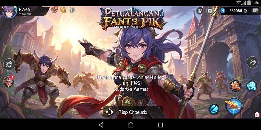 Screenshot FW66 menampilkan aksi karakter dalam pertarungan Anime yang mendebarkan.