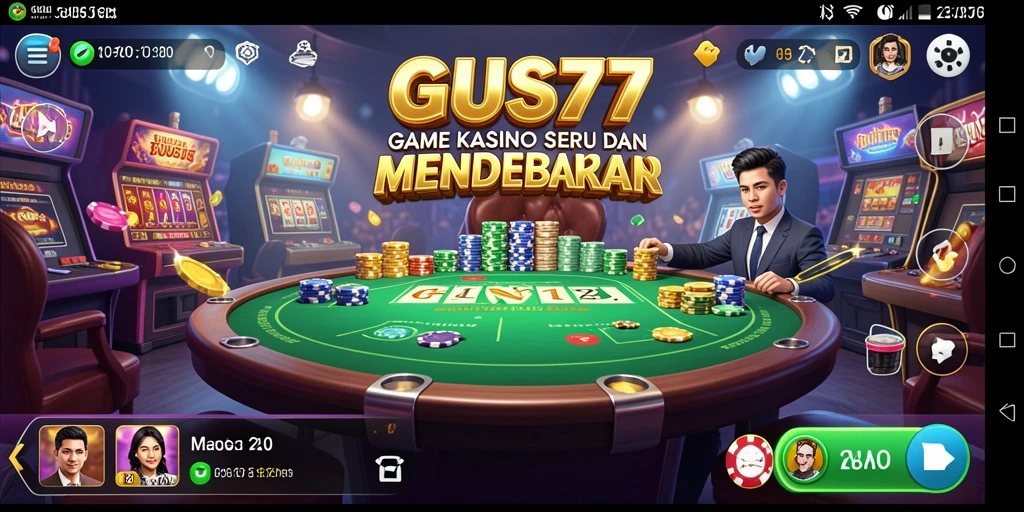 Tampilan gameplay seru GUS77 saat bermain kasino.