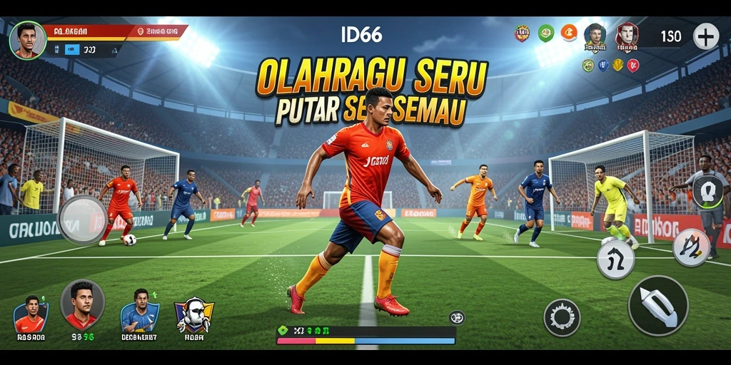 Screenshot gameplay ID66 yang menunjukkan aksi seru dalam olahraga.