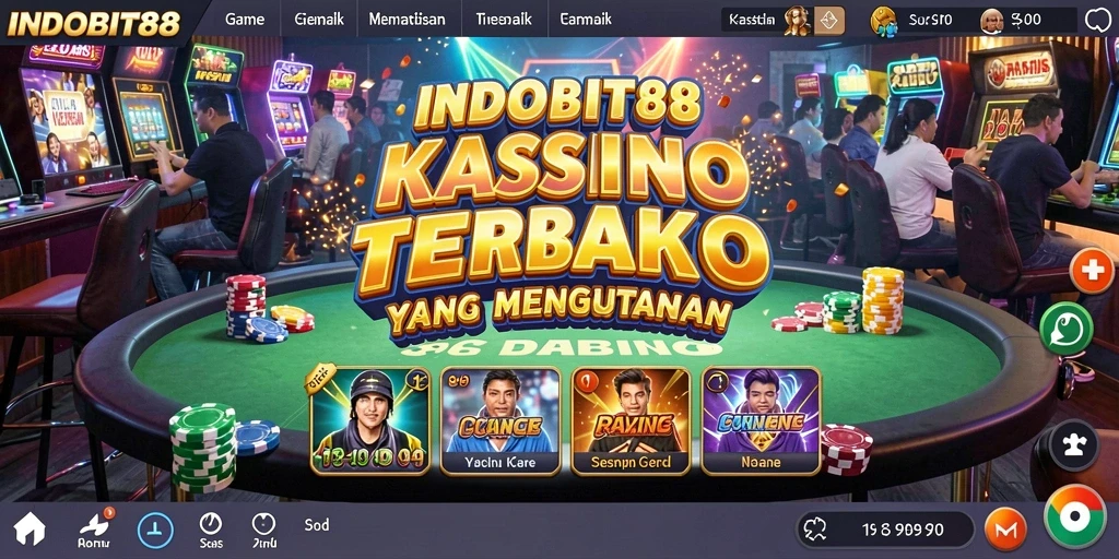 Tampilan gameplay seru INDOBIT88 dengan berbagai pilihan permainan kasino.
