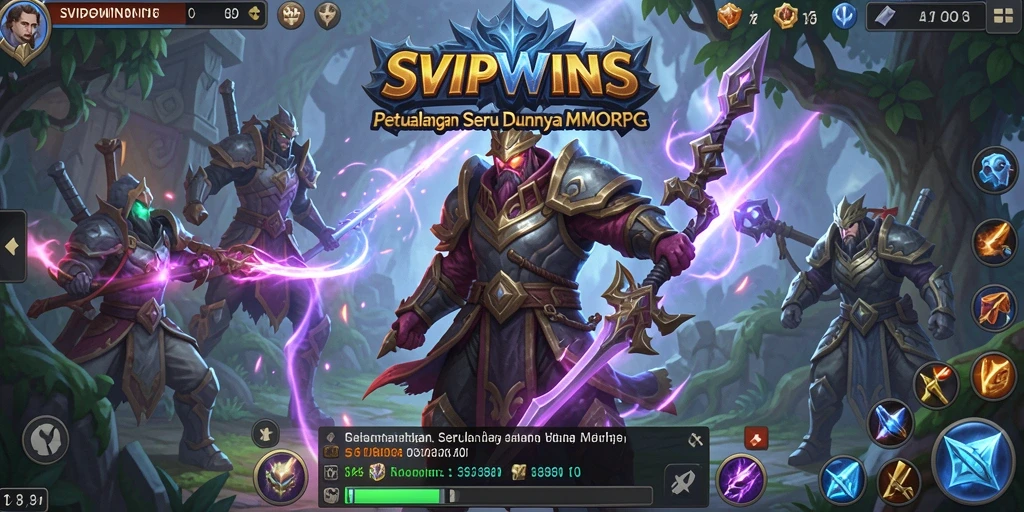 Screenshot gameplay SVIPWINS menunjukkan aksi seru dalam dunia MMORPG.