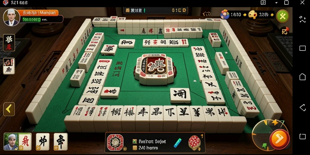 Tampilan gameplay Mahjong yang seru dalam V21.
