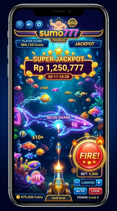 Tampilan antarmuka pengguna Sumo777 yang sederhana.